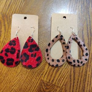 Faux Leather Earrings all patterns and Colors